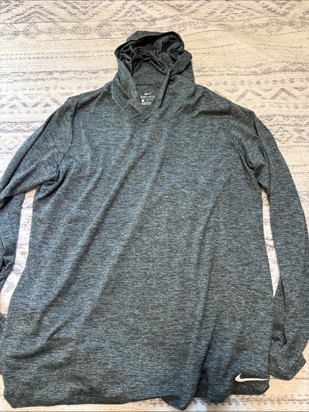 Nike Men’s Heathered Charcoal Crewneck Hoodie Sweater